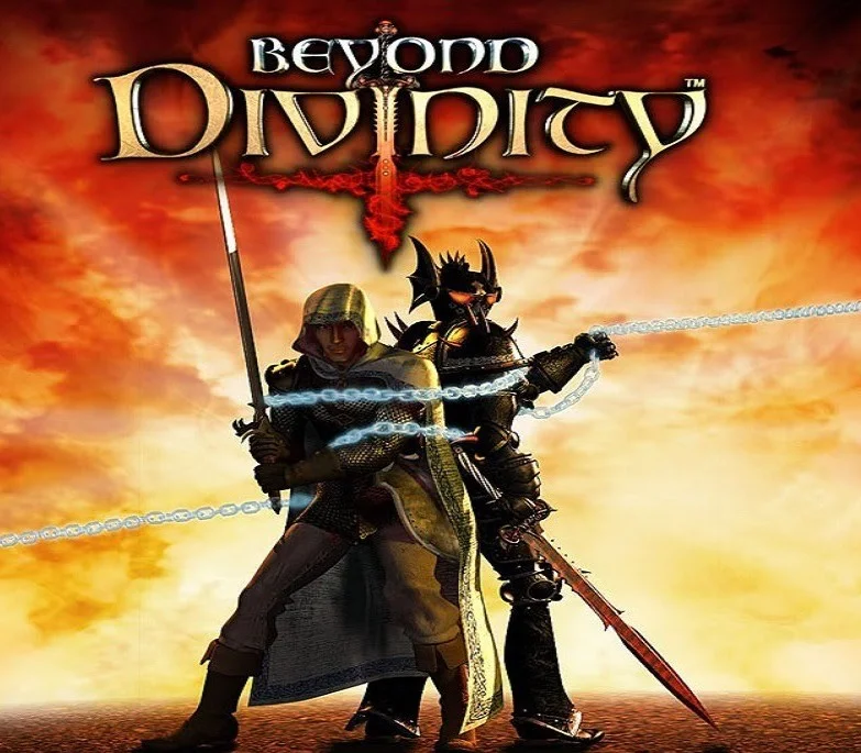 Beyond Divinity cover, Paladin soul-chained to a Deathknight