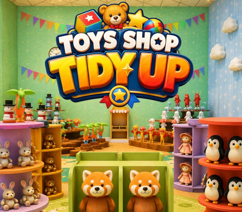 Toy Shop Tidy Up cover of a messy toy shop