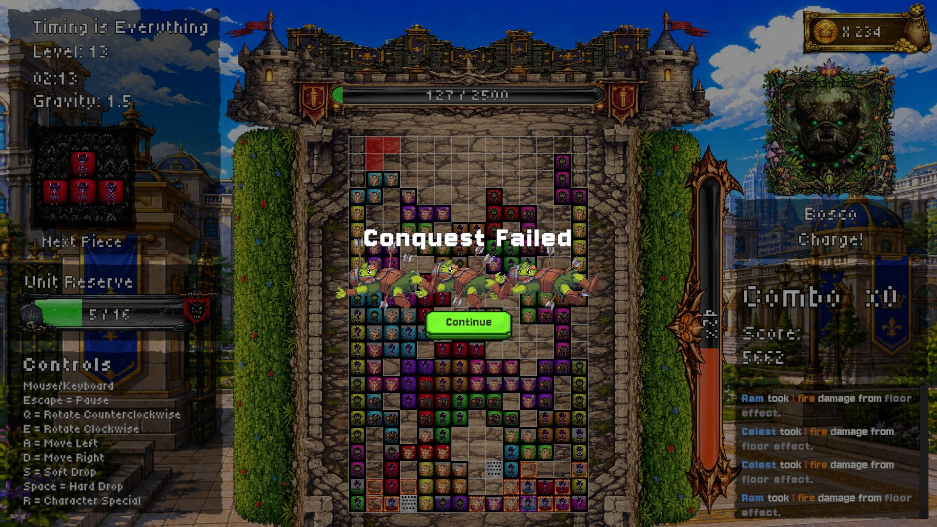 Tetrabeasts Steam achievements on a tetromino icon