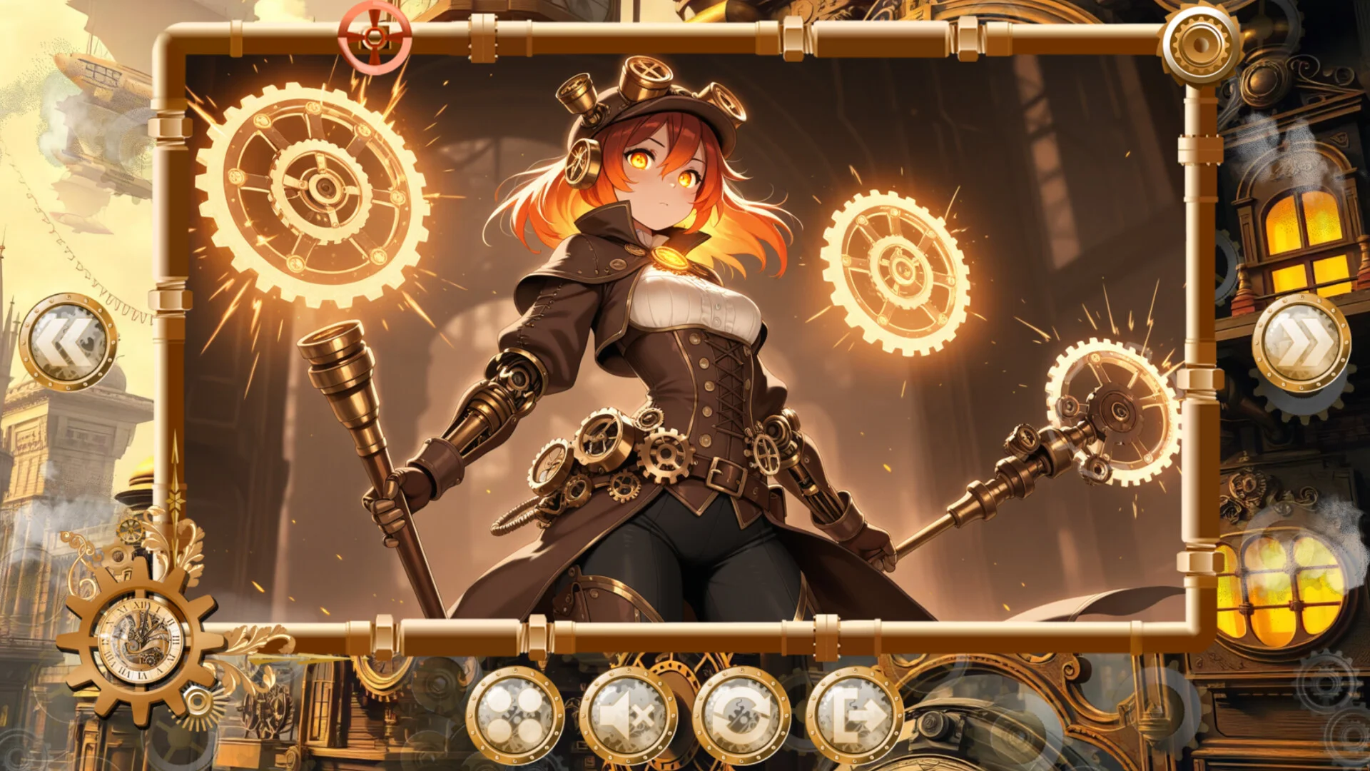 Chronime Puzzle Girls quiet music screen after a restored portrait