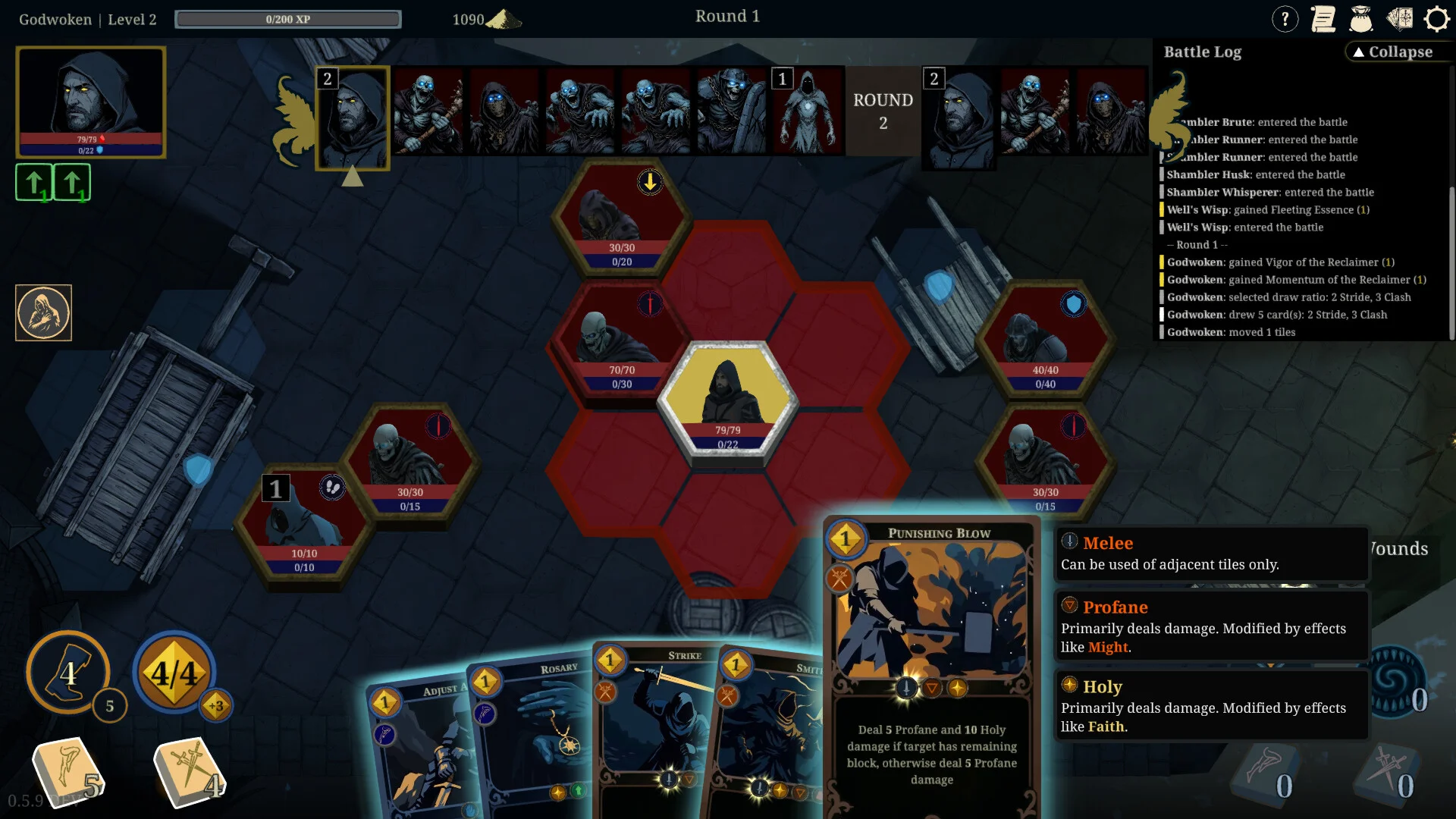 Ashes of Morgravia movement deck walking night ruins