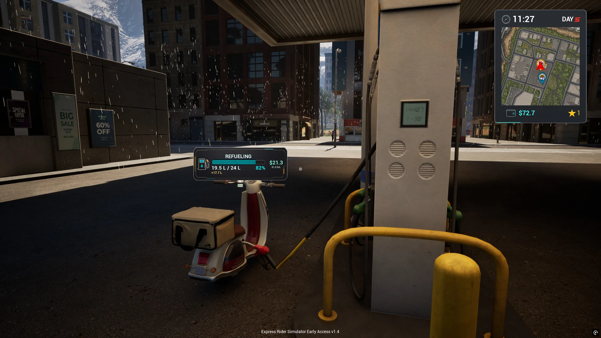 Express Rider Simulator fuel and rent pressure