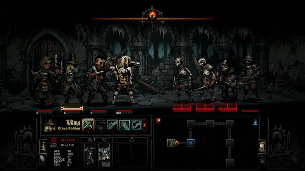 Darkest Dungeon torchlight descent
