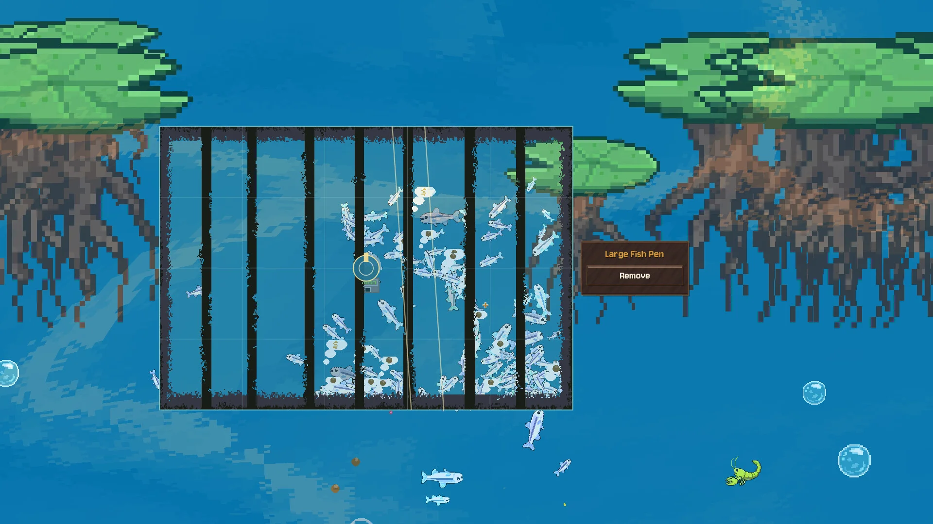 FishPond oxygen and hunger balance