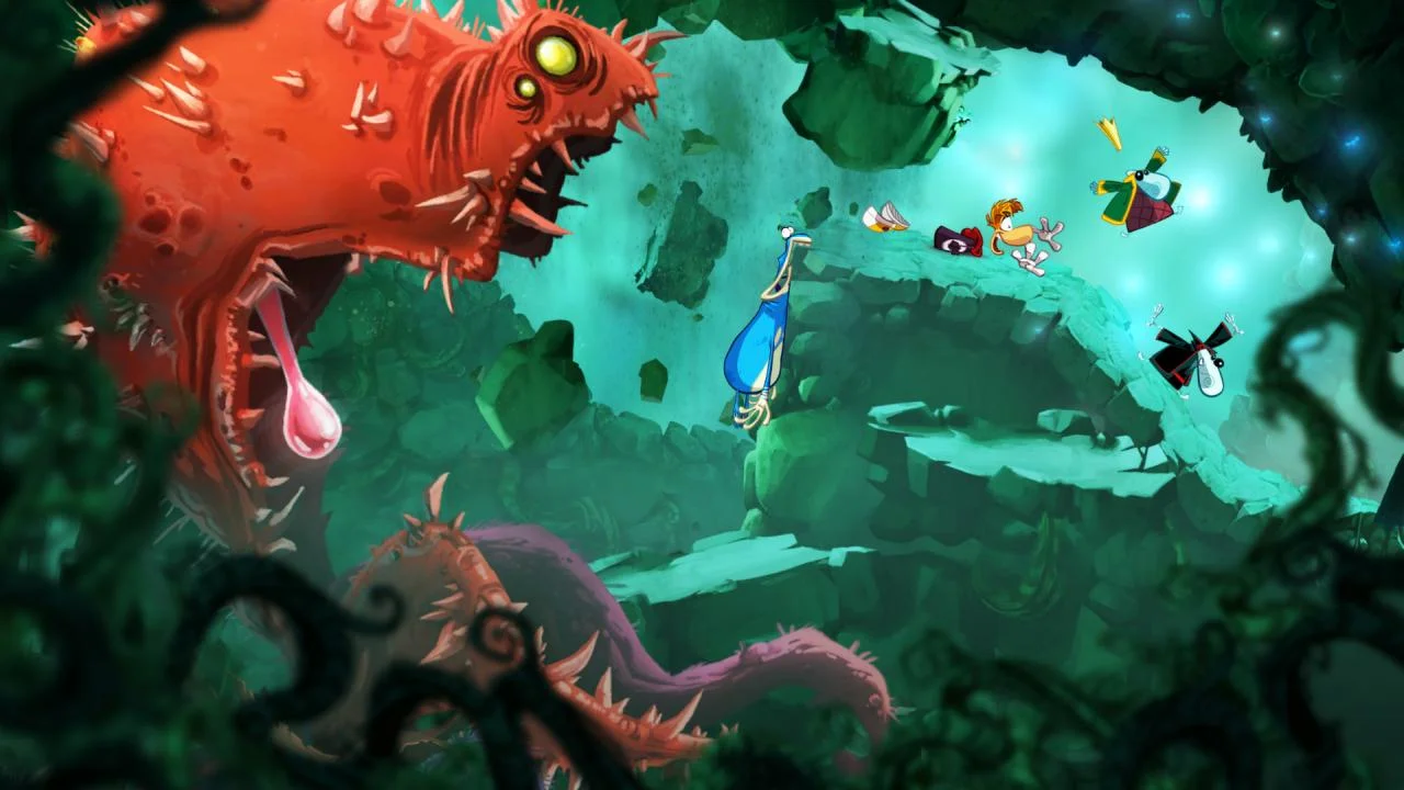 Rayman Origins local co-op four-player Rayman and Globox