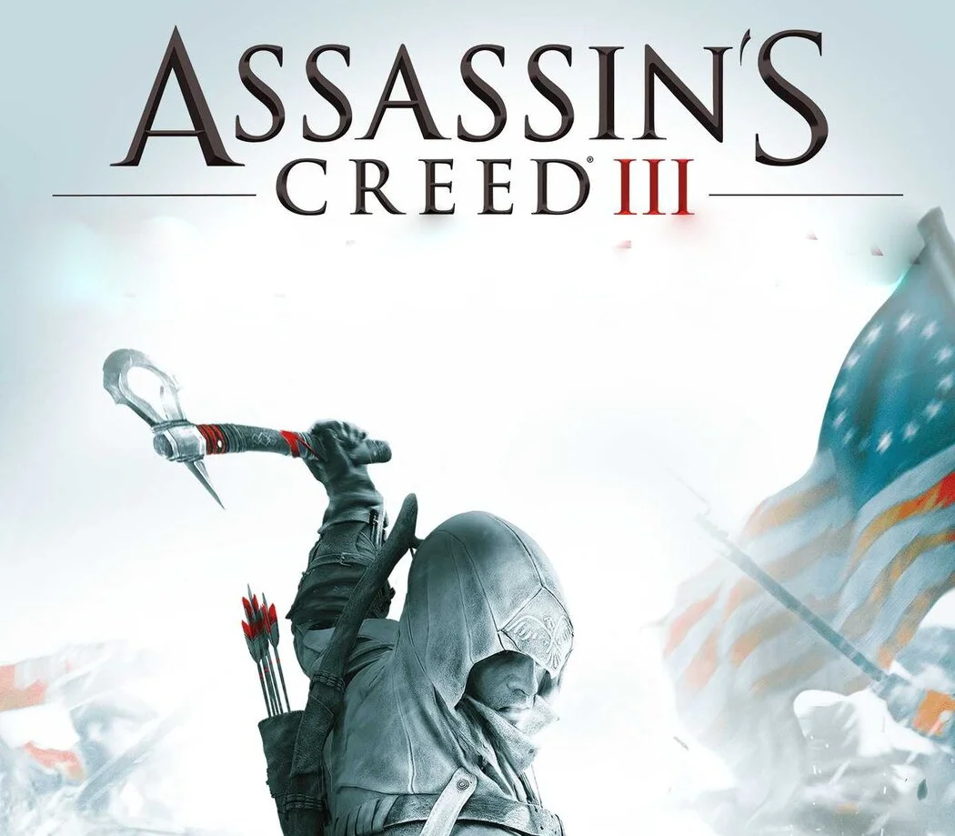 Assassin's Creed 3 cover, Connor on a Revolutionary War frontier