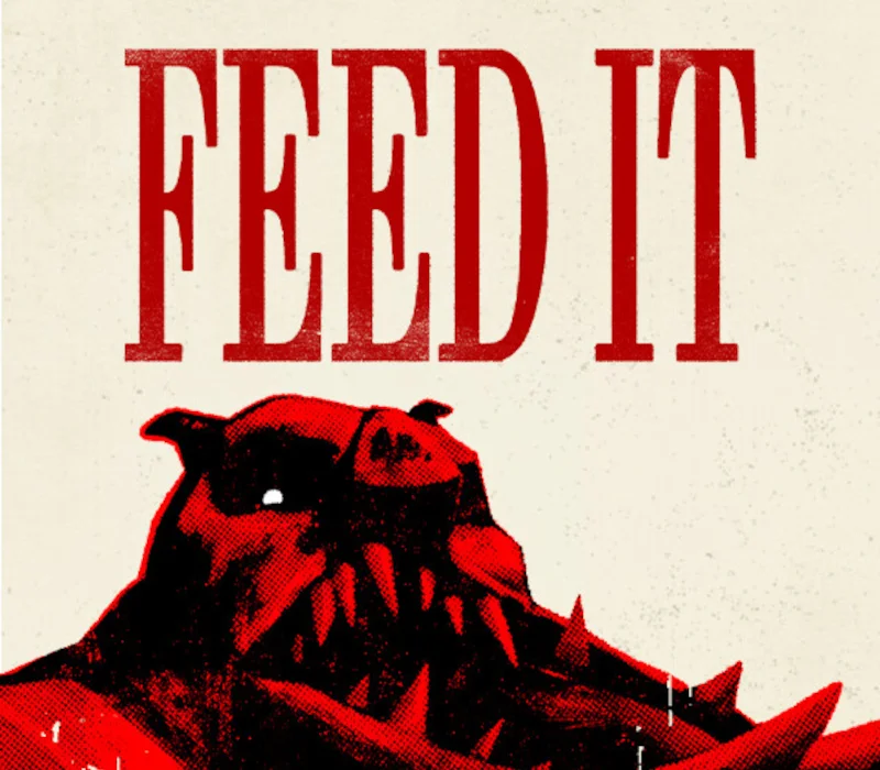 FEED IT cover with a hungry household monster in a PSX maze