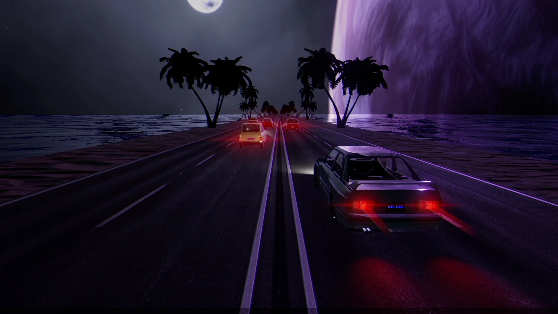 Retrowave 2 traffic highway screenshot