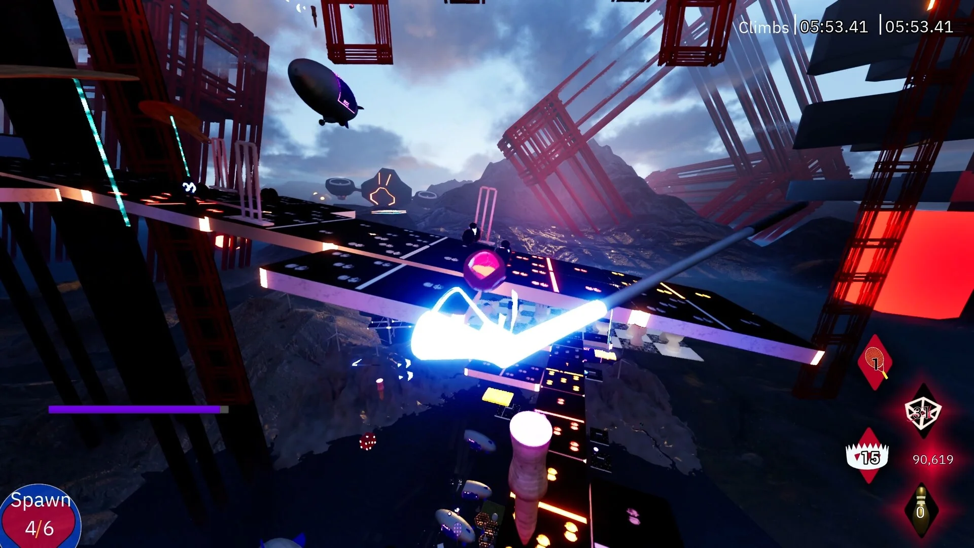 Balls Up shared split screen PvP ball ascension screenshot