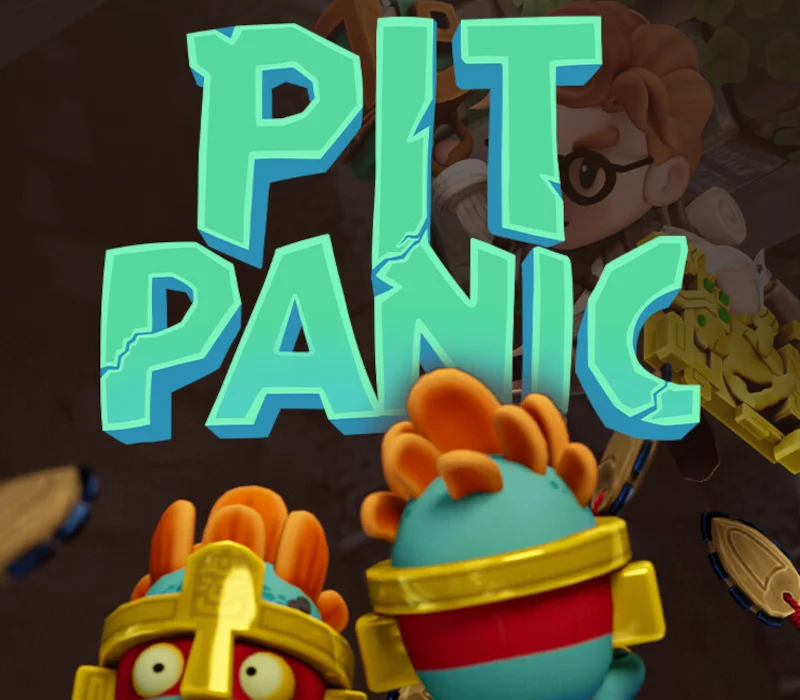 Pit Panic cover, sinking Aztec temple arcade platformer