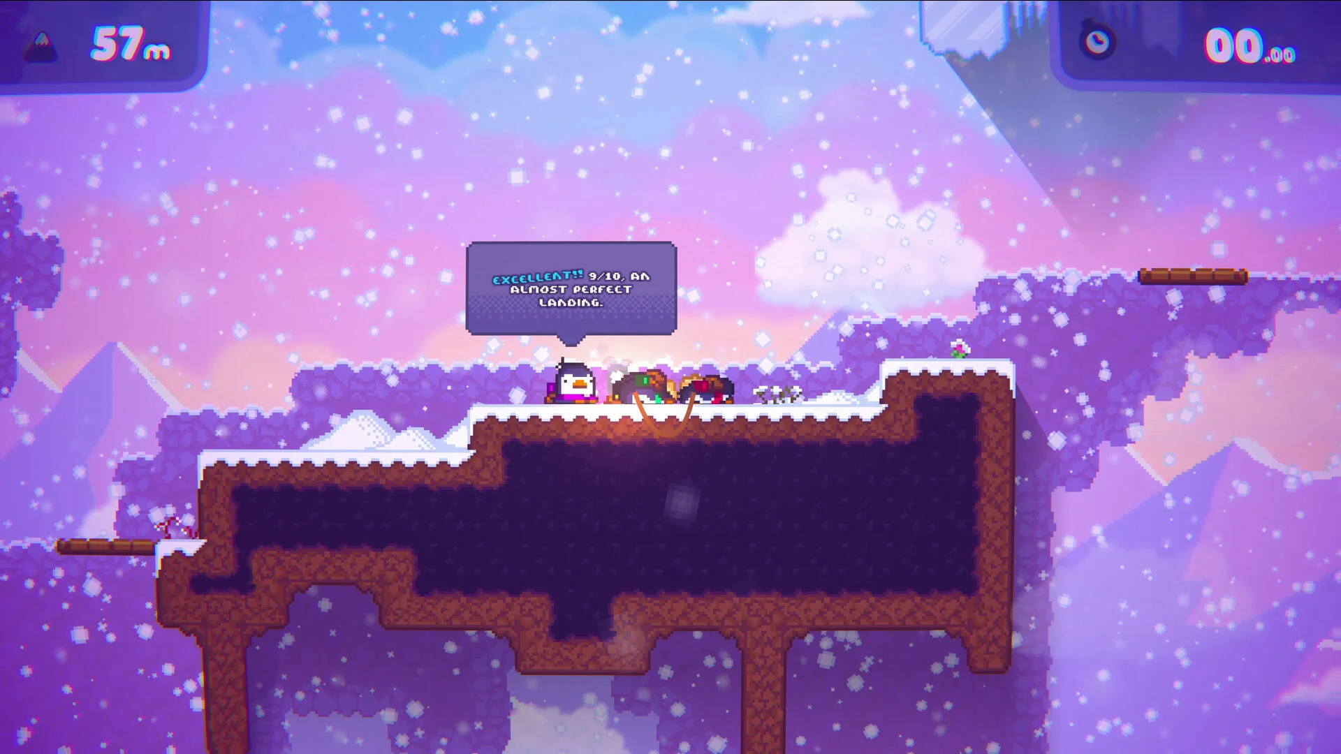 Bread and Fred Steam swing between ice platforms