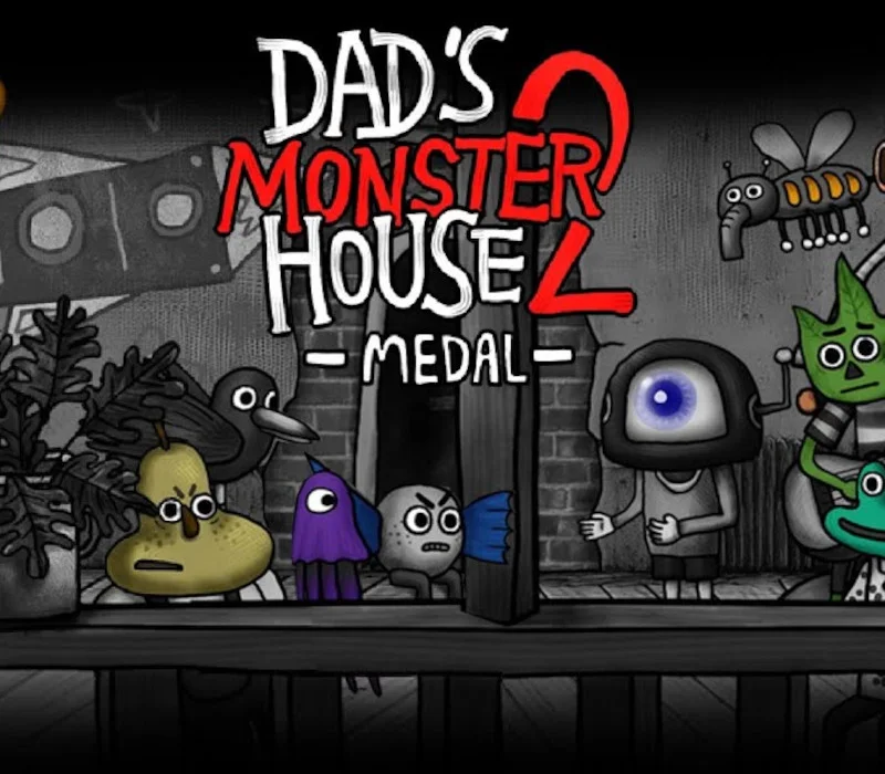 Dad's Monster House 2 MEDAL cover art, Cotton Game horror adventure
