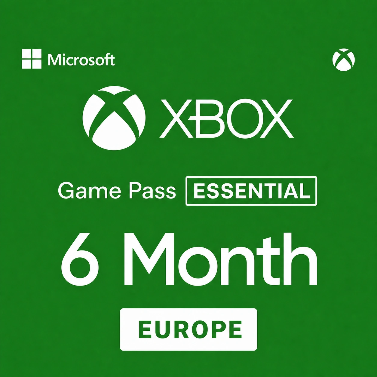 XBOX Game Pass Essential - 6 Month Subscription Card EU