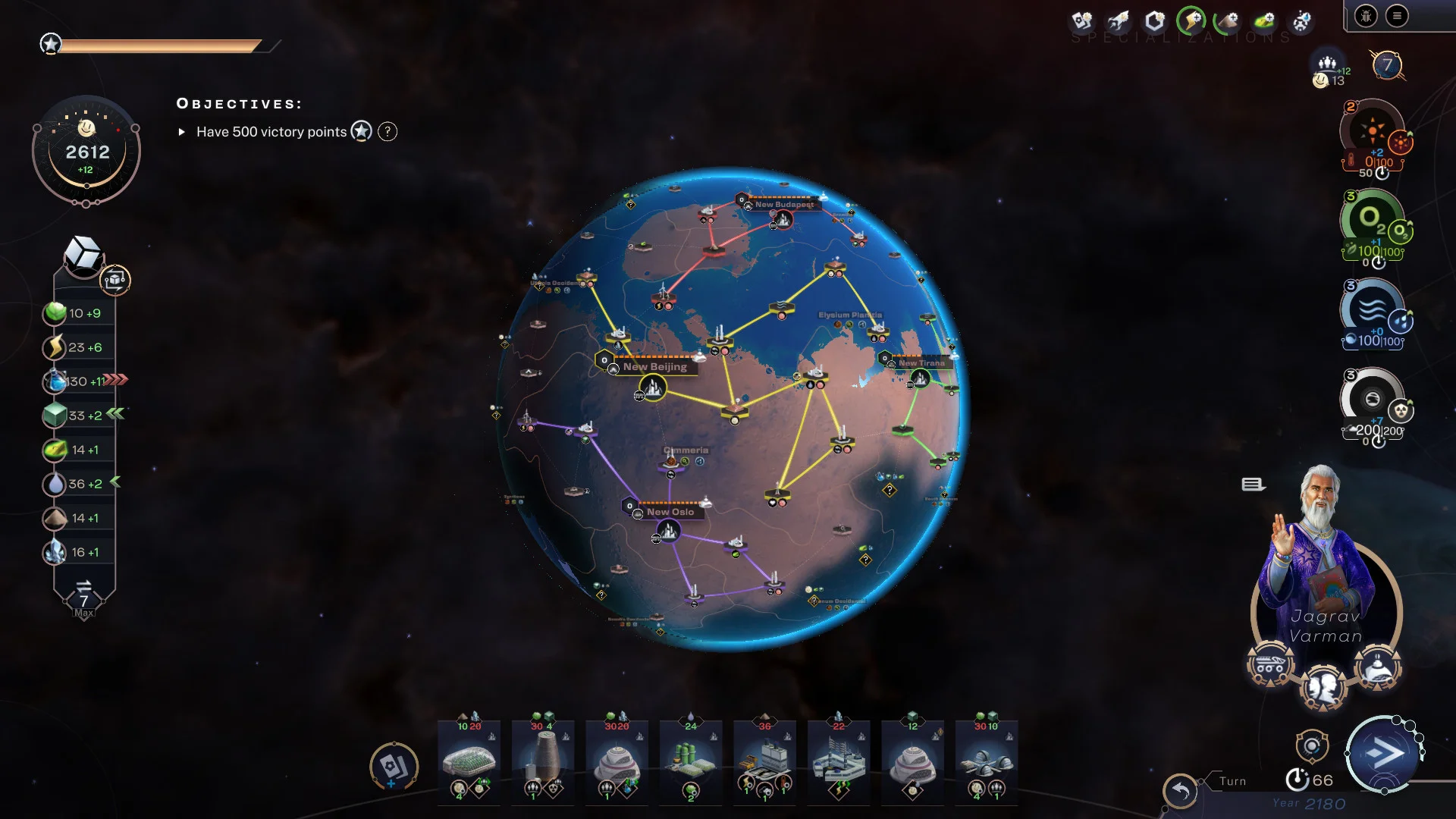 Terraformers Xbox US Mars globe with colony routes