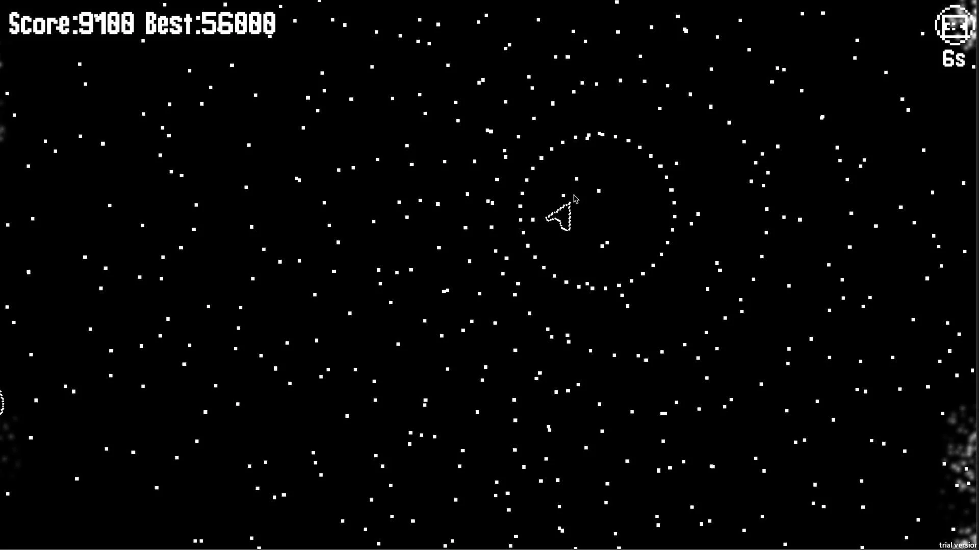 X-teroids ten-minute survive run stacking score and skins