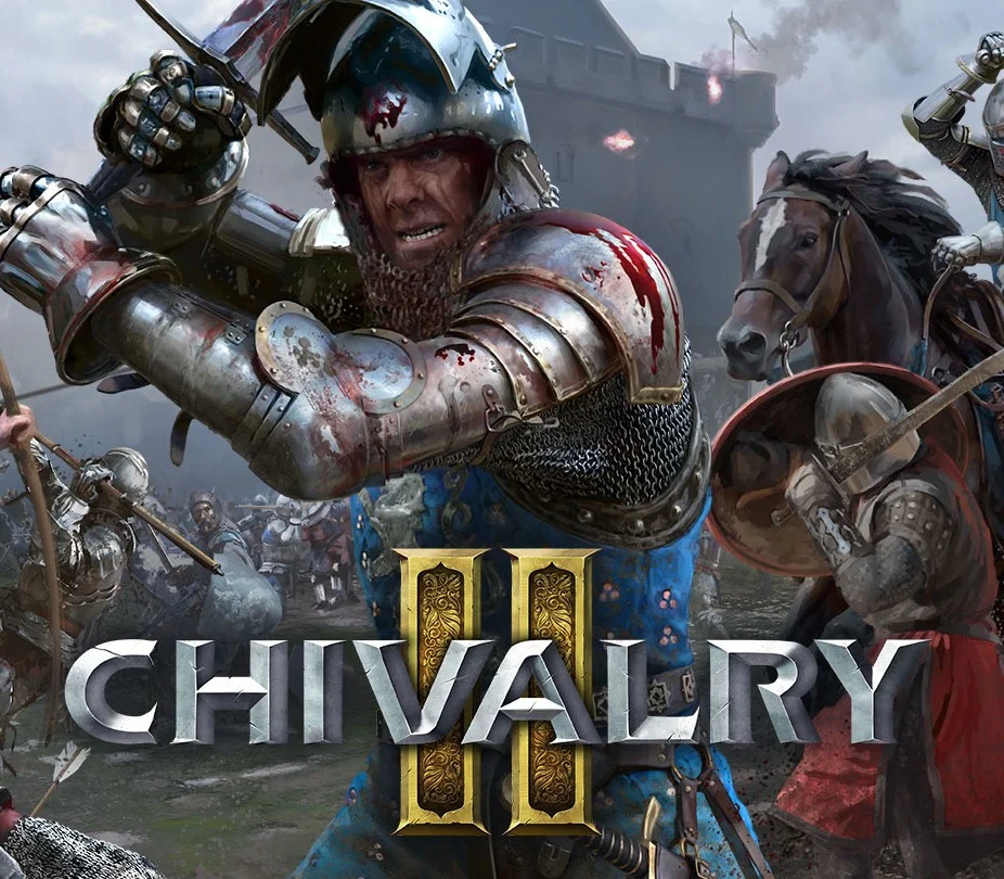 Chivalry 2 cover, Torn Banner knights in a siege