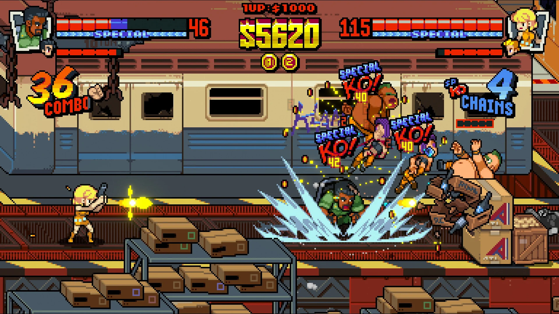 Double Dragon Gaiden roguelite mission map New York 199X