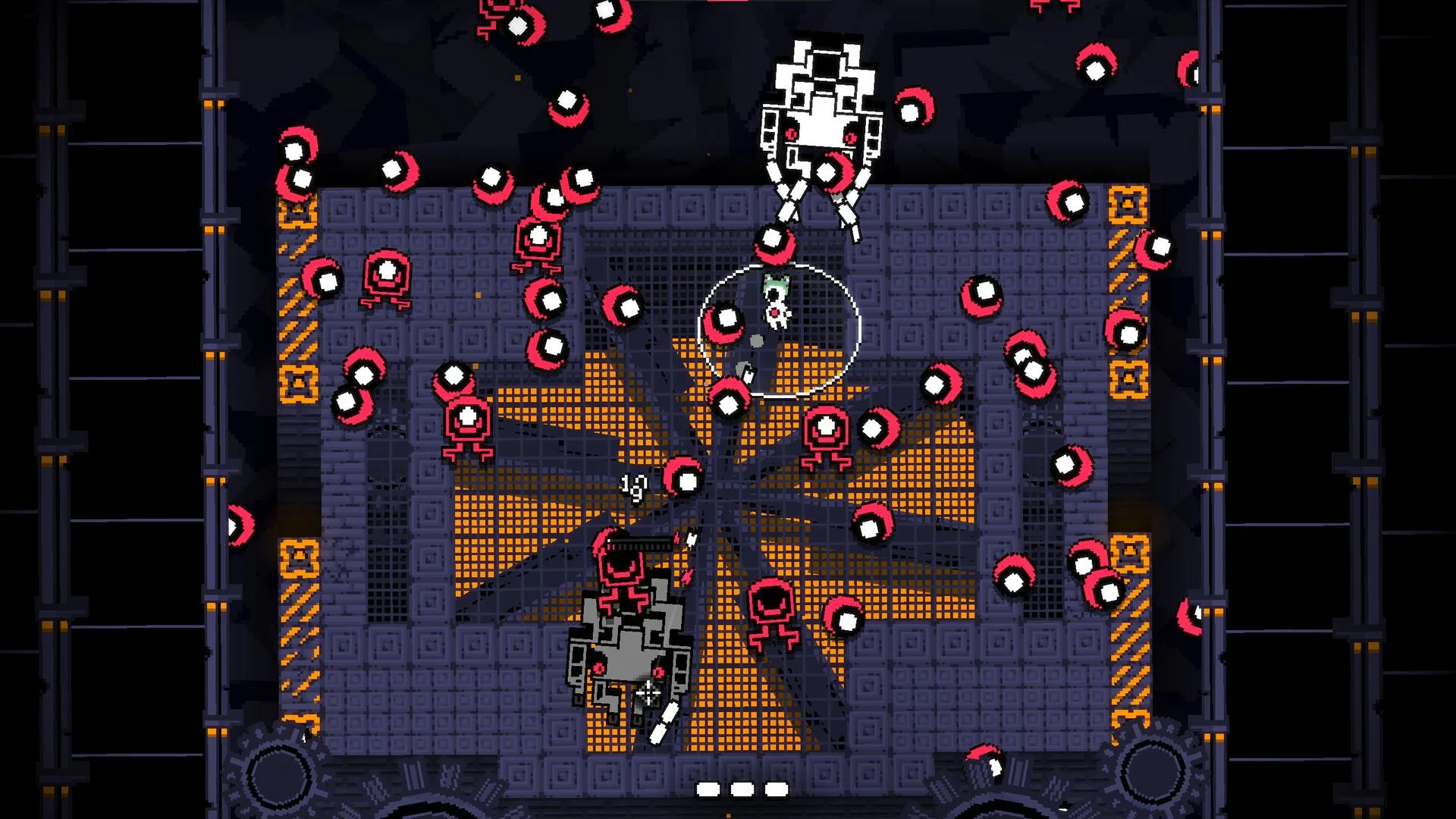 VOIDFACE boss fight with dense bullet patterns