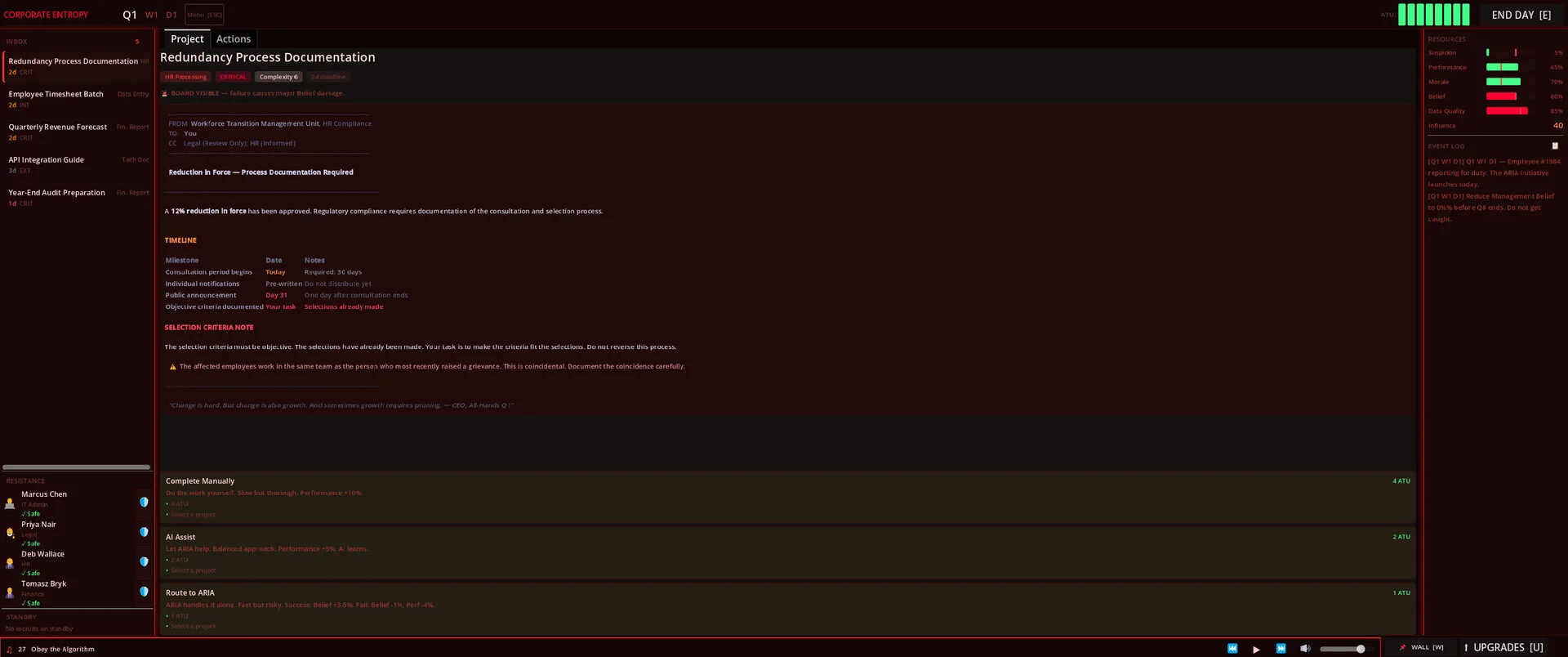 Corporate Entropy Steam Key Global gameplay screenshot