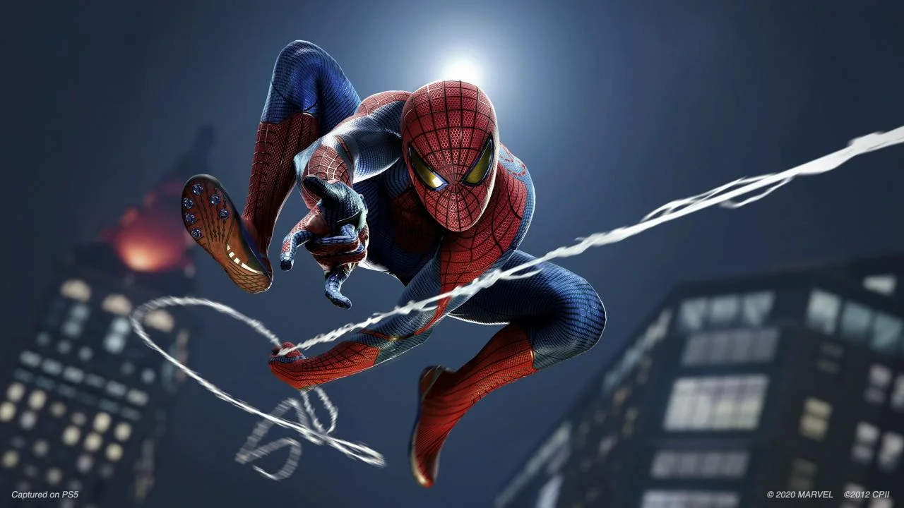 Marvel's Spider-Man Remastered web-swinging through Manhattan on PS5
