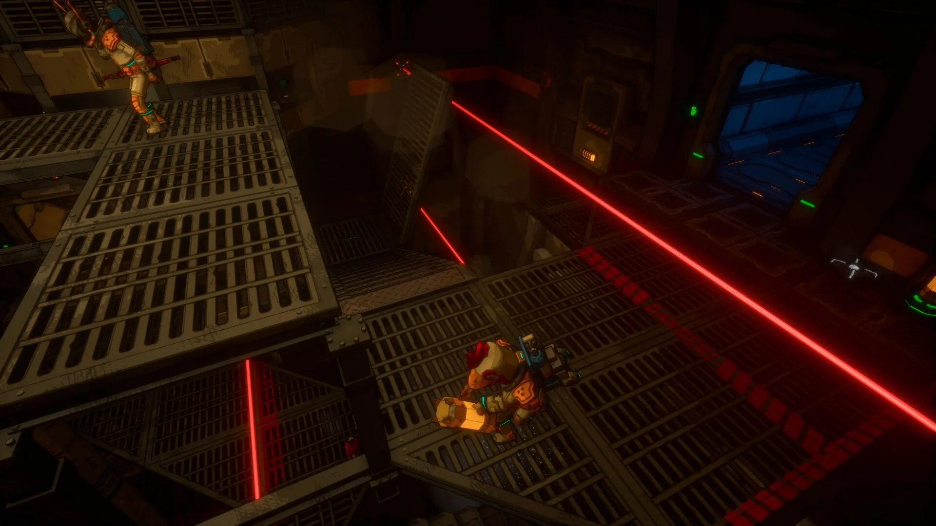 DREGS online co-op crew solving a sealed facility puzzle