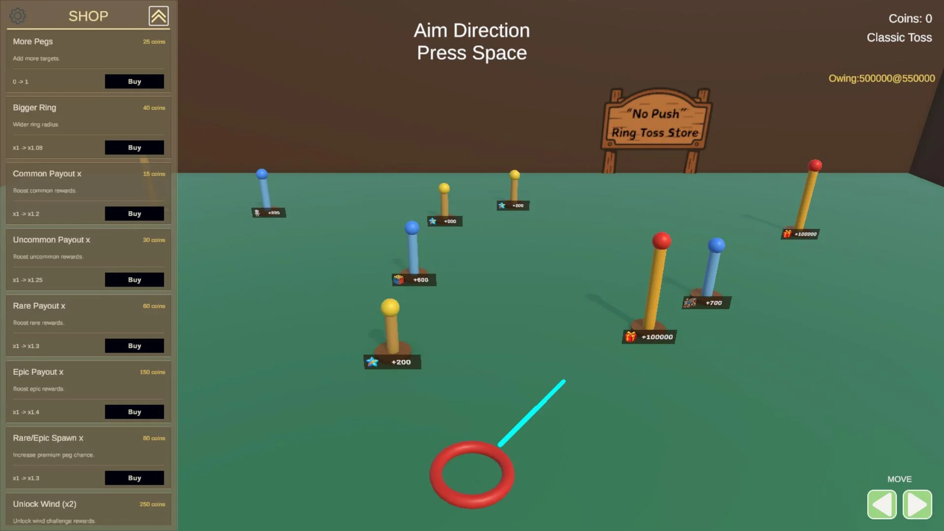 Ring Toss Legend upgrades toss modes Steam
