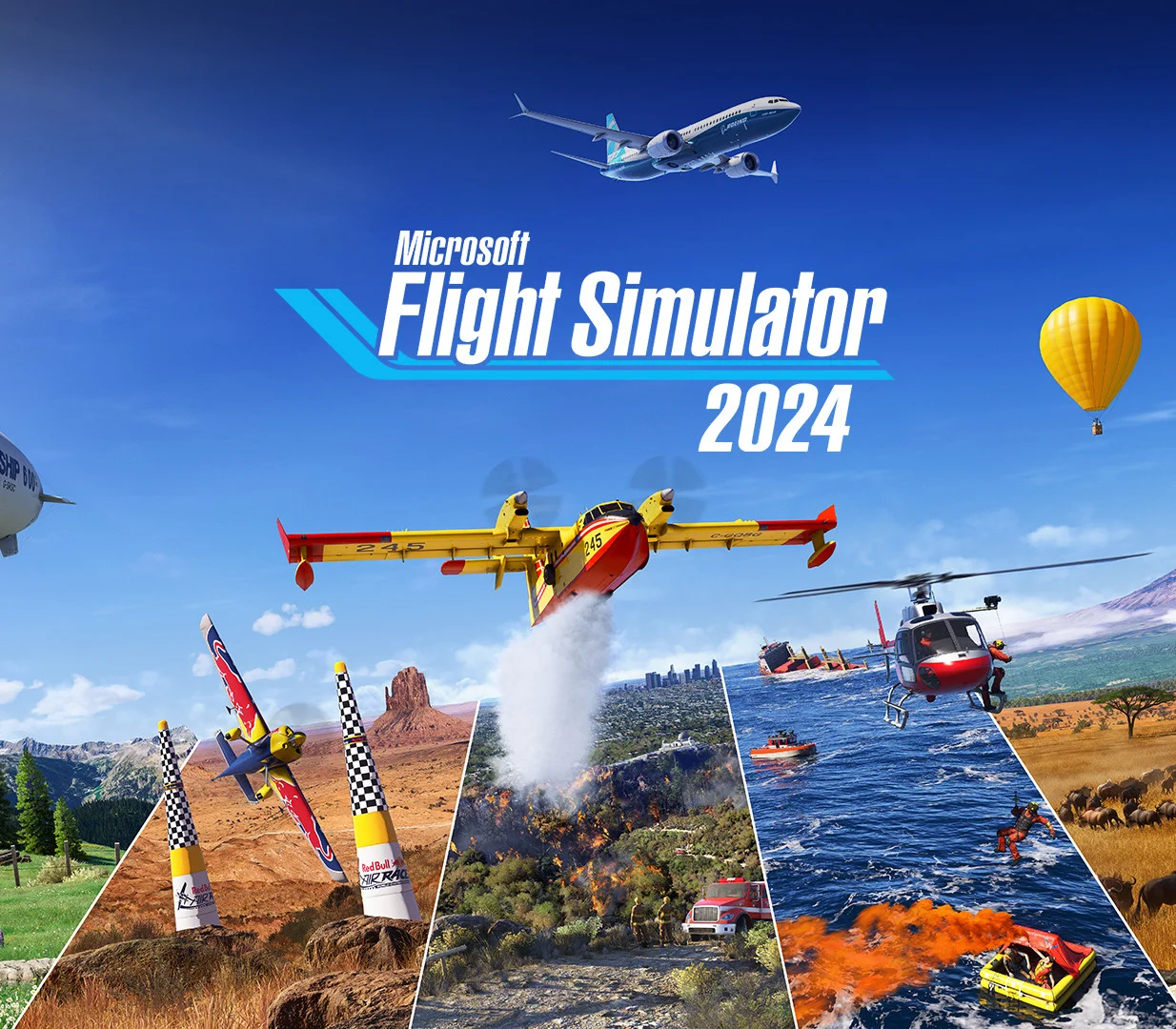 Microsoft Flight Simulator 2024 cover art, Asobo aviation simulation