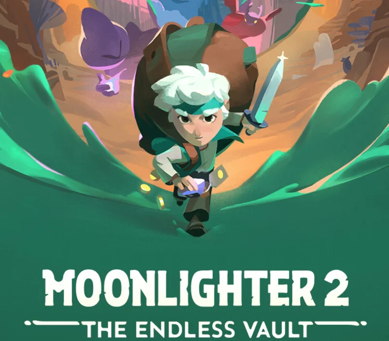 Moonlighter 2 dimensional vault corridor with glowing relics