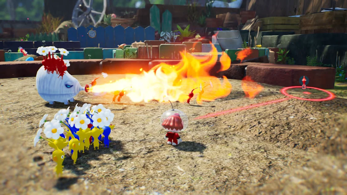 Pikmin 4 grow and guide Red Blue Yellow Pikmin types
