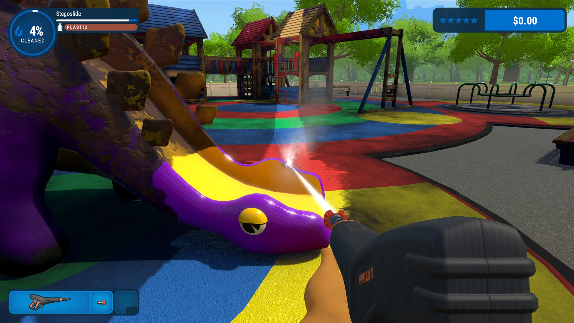PowerWash Simulator Free Play nozzle close-up on Xbox
