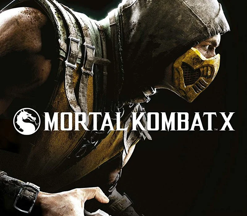 Mortal Kombat X cover with Scorpion in profile