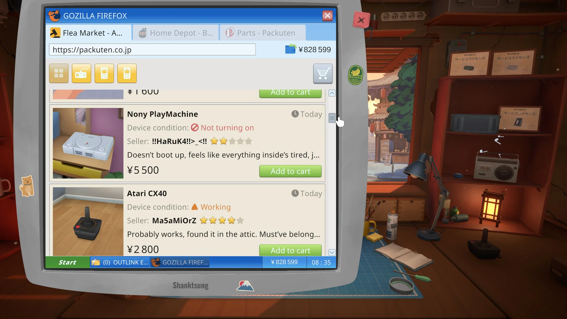 ReStory spare parts browser Steam ROW
