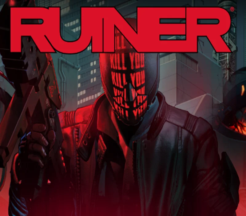 Ruiner EU cover, wired fighter in neon Rengkok 2091