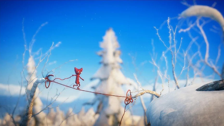 Unravel puzzle platforming with yarn mechanics