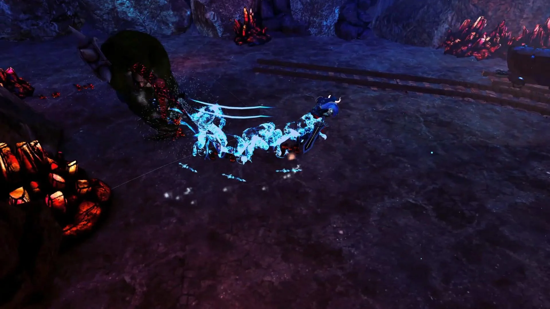 Slay The Berserker platforming across crumbling ruins