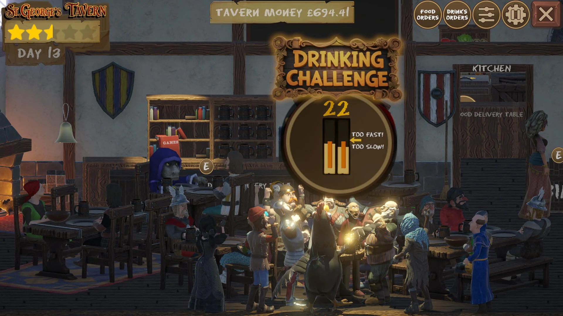 Saint George's Tavern mini games screenshot