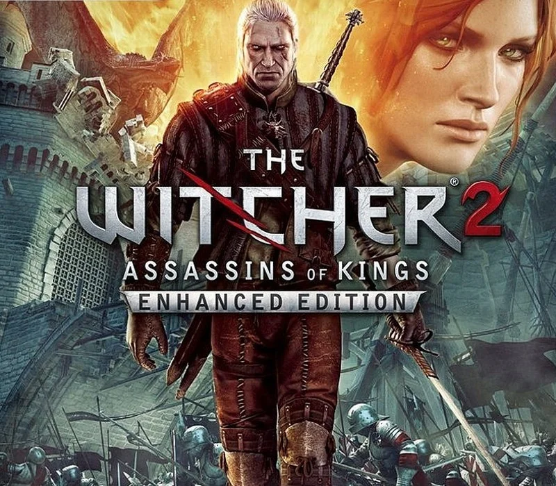Witcher 2 Enhanced Edition cover, Geralt after Foltest