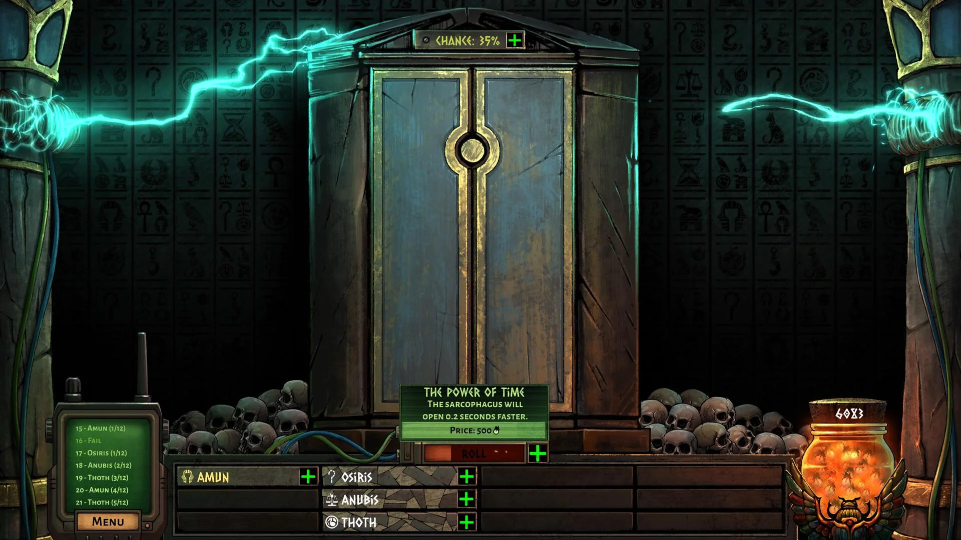 Unlucky Mummy six Glyph endings on later runs