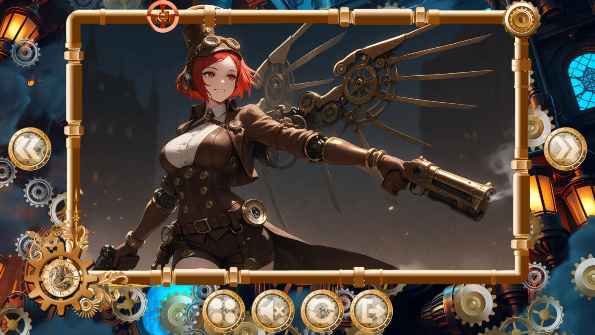 Chronime Puzzle Girls cover, Quantum Quiver steampunk anime jigsaw