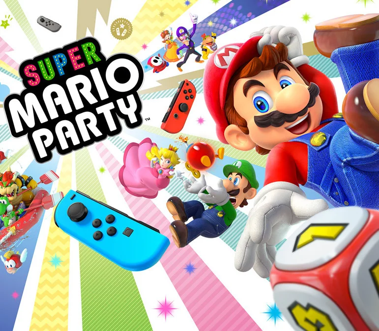Super Mario Party cover, dice board