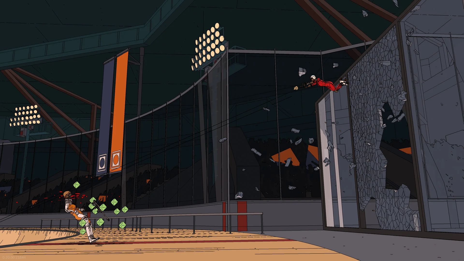 Rollerdrome retro-future bloodsport league arena stage