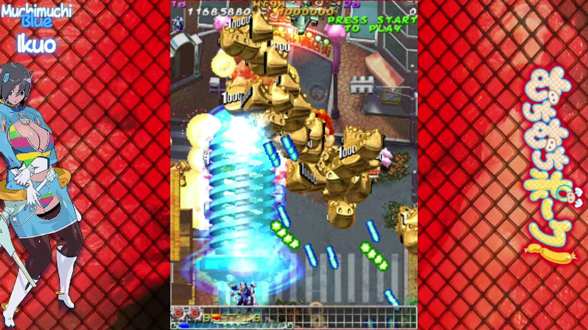 PinkSweets shield fire against food-named enemies