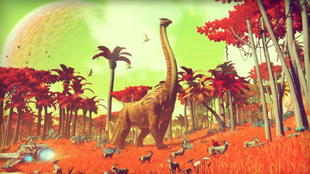 No Man's Sky Xbox fighter facing pirates near a sun