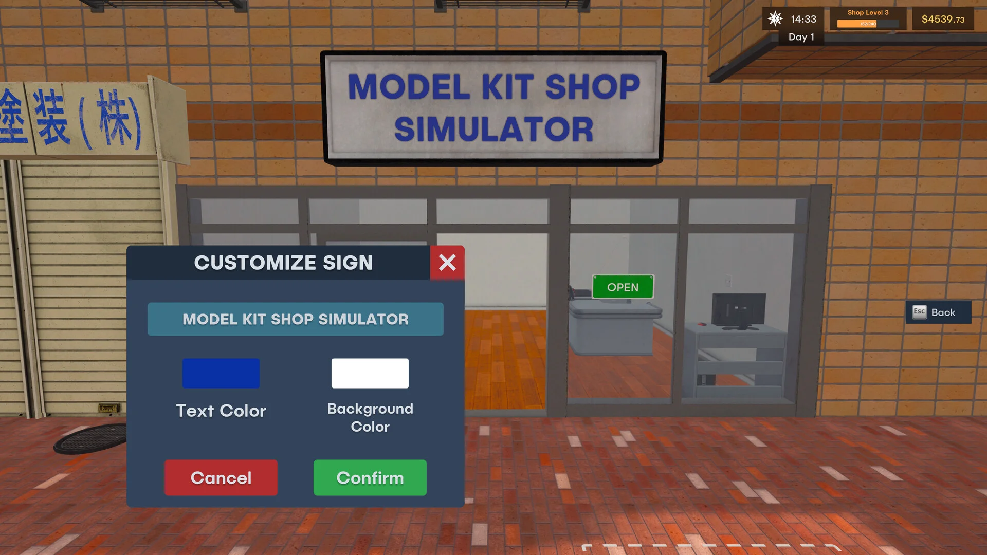 Model Kit Shop Simulator Build Tables screenshot