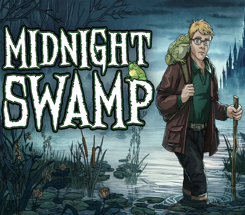 Midnight Swamp cover art, dark point-and-click adventure