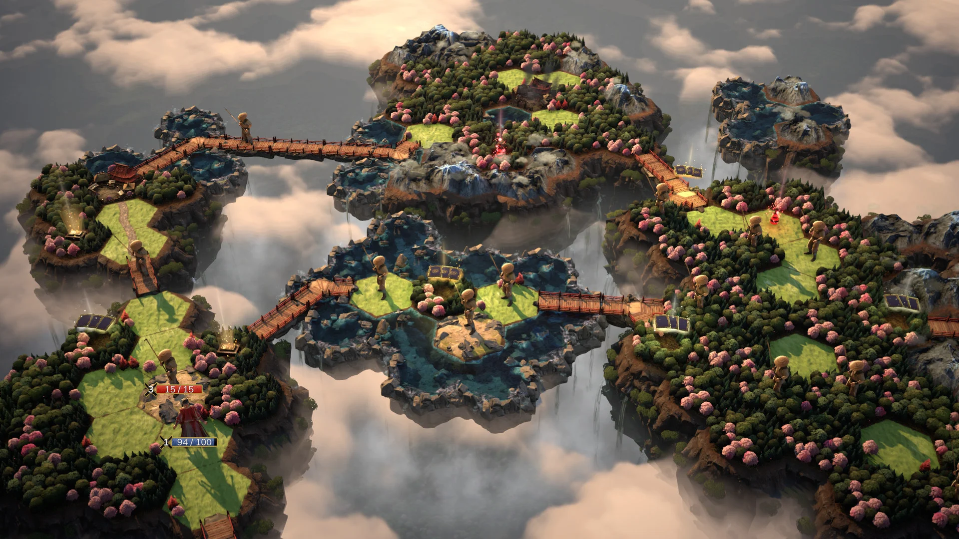Mahokenshi protect floating islands demon combat strategy screenshot