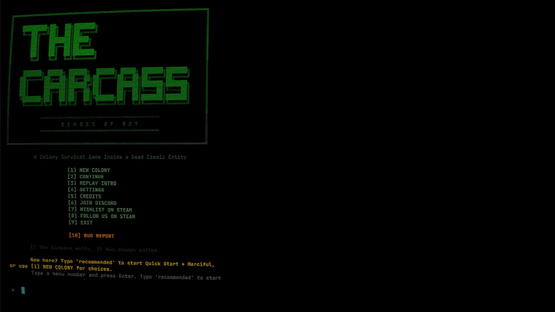 The Carcass ASCII anatomy harvest