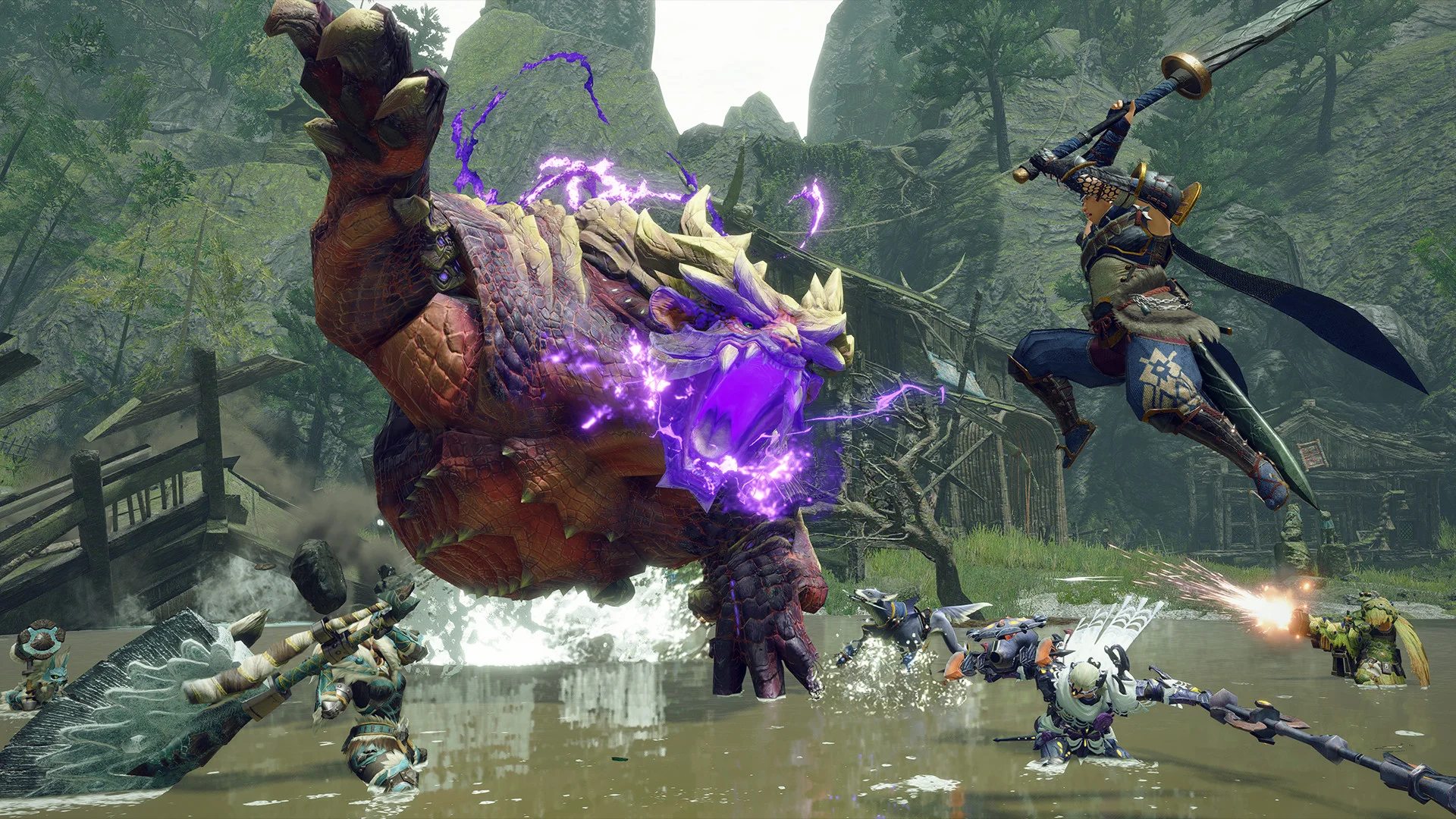 Monster Hunter Rise Hunter Hub quest for up to four hunters