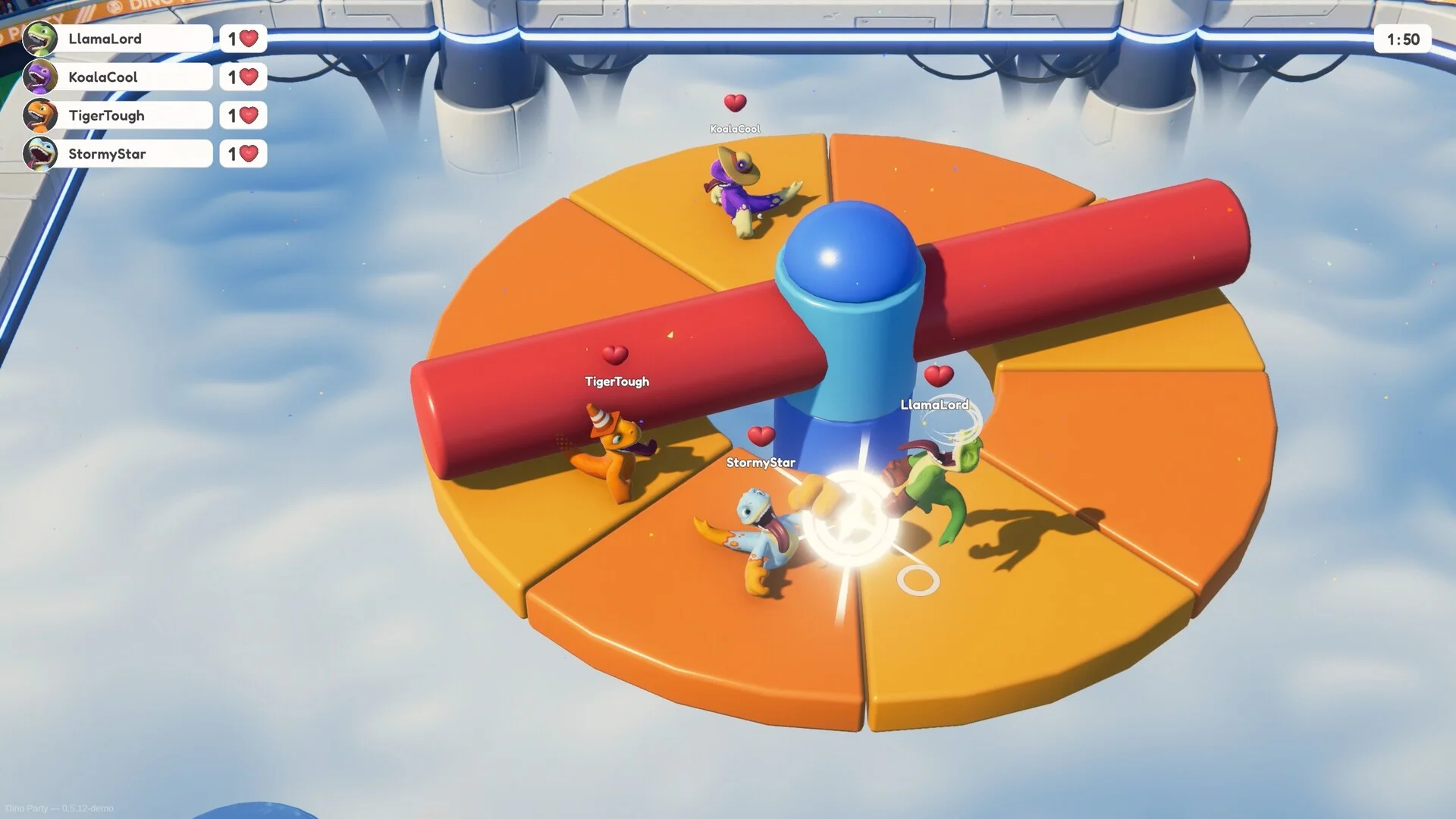 Dino Party split-screen brawler up to three friends