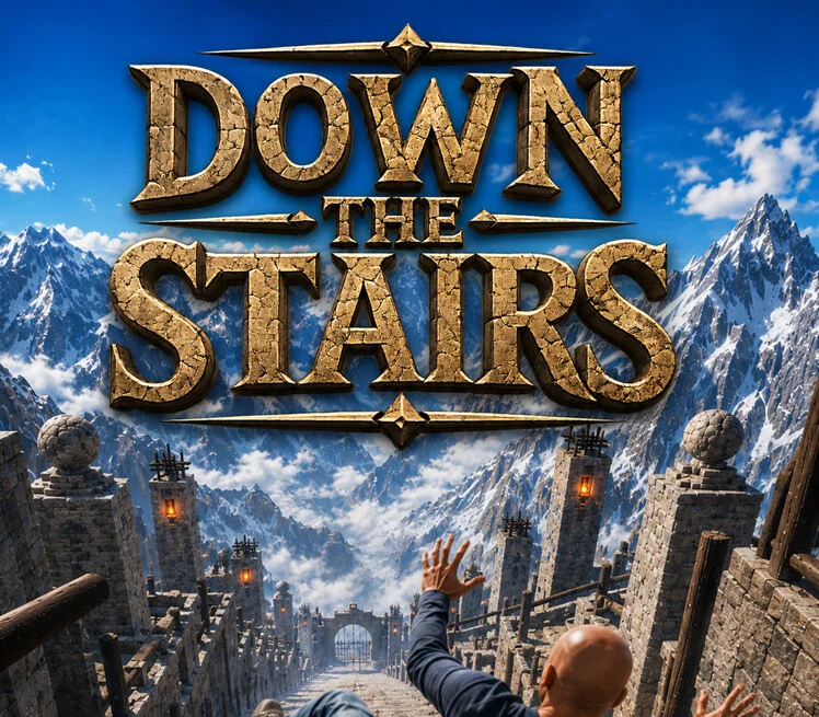 Down The Stairs The Game cover of a ragdoll stair run
